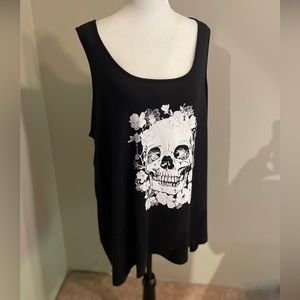 Warehouse One Black Skull Tank Top